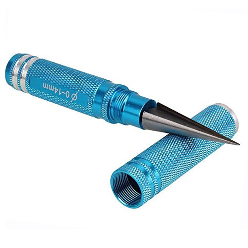0-14mm RC Expanding Hole Puncher Opener Reamer Tool RC Body Shell Drills Tool & Universal RC Screws Kit,M3 Screws Flat washers R Clips Hexagon Wrench Repair Tool Box with Magnetic Screw Tray