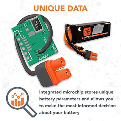 Spektrum Smart RC LiPo Battery Pack: 3200mAh 3S 11.1V 30C with IC3 Connector (EC3 Compatible), SPMX32003S30 , Black