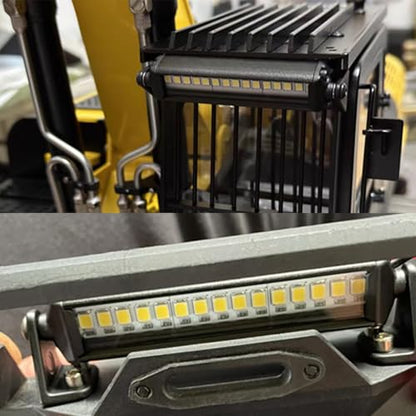 RC Light Bar 15 LED 2.95 Inch Aluminum RC Lights RC Crawler Accessories for Axial SCX10 Traxxas TRX4 TRX4M Arrma Senton Redcat GEN7 1/10 1/18 Scale Rock Crawler Truck RC Car Roof Light Kit