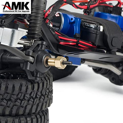 4Pcs 6mm(+2mm) TRX4M Brass Weight 1.0 Beadlock Wheels Hex Hubs Heavy Duty Extended Adaptor for 1/18 RC Crawler Car TRX4-M Upgrades