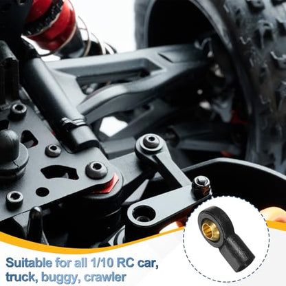 MECCANIXITY M3xL15mm RC Plastic Tied Rod Ends Link Ball Joint Head Kit Ball Head Link Joints Steering Linkage Upgrade Accessories for RC Crawler Car Pack of 11, Black - size: M3xL15mm