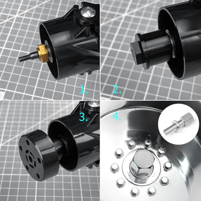 4Pcs Alloy 12mm Wheel Hex Hub Front Wheel Hex Adapter Extenders 15mm Offset Extension Hex Drive Adapter Combiner Coupler Conversion for 1/10 Tamiya Clod Buster 4×4×4 RC Car
