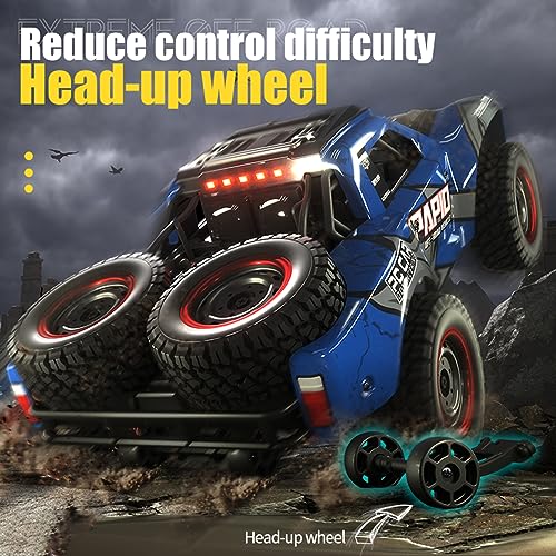 GoolRC Remote Control Truck, 4WD Off-Road Truck RC Drift Cars, 2.4GHz Full Proportional High Speed 40km/h Off-Road Remote Control Car Gifts for Teens 3 Light Modes - color: Blue