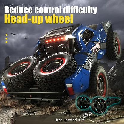 GoolRC Remote Control Truck, 4WD Off-Road Truck RC Drift Cars, 2.4GHz Full Proportional High Speed 40km/h Off-Road Remote Control Car Gifts for Teens 3 Light Modes - color: Blue