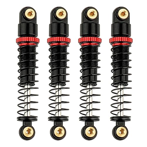 4PCS 40mm shocks Damping Shock Absorber Damper for 1/24 Axial SCX24 AXI90081 RC Crawler Car Upgrade Parts (Black) - color: Black