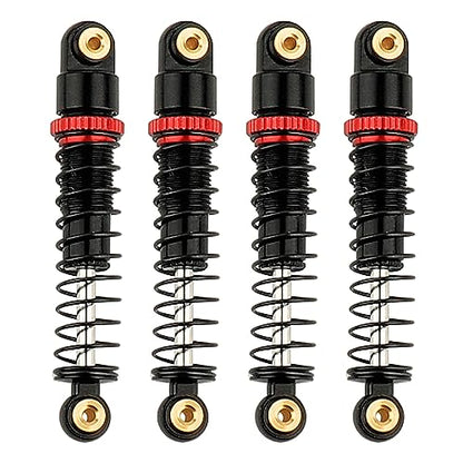 4PCS 40mm shocks Damping Shock Absorber Damper for 1/24 Axial SCX24 AXI90081 RC Crawler Car Upgrade Parts (Black) - color: Black