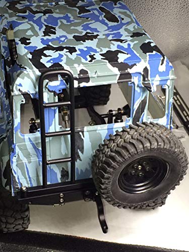 1/10 Scale RC Crawler Rear Bumper with Spare Tire Carrier for D90 D110 1:10 RC Crawler Car (A) - style: A