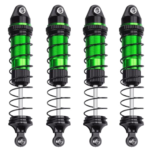 RC Shock Absorber Set, Aluminum Front Rear Shock Absorber Oil Damper for Losi 1/18 Mini LMT 4X4 Brushed Monster Truck RTR Upgrade Parts