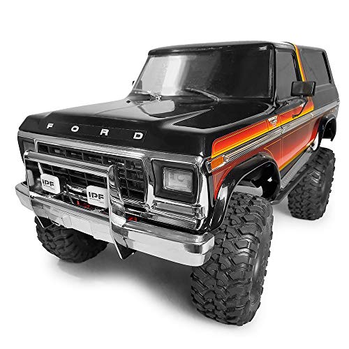 Metal Front Bumper with LED Lights for TRX4 Bronco 1/10th RC Crawler Car Accessories
