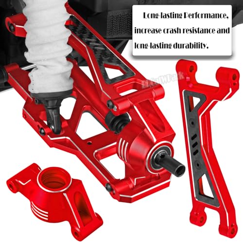RC Upgrades Part for 1/10 WideMaxx,Model# 89086-4,Suspension Arms,Caster Block,Steering Blocks,Rear Stub Axle Carriers,Drive Shaft Axles,Camber Links,Tie Rod & Servo Horn,Red - color: Red - (Rc Upgrades)
