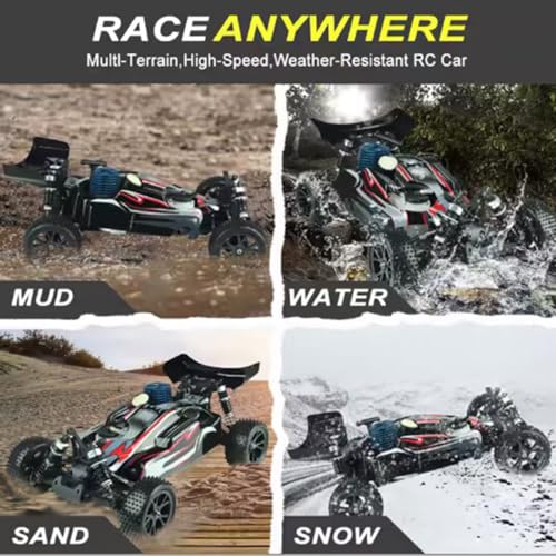 Helixsun VRX RH1006 1/10 Scale High-Speed 2.4GHz 4WD Nitro Off-Road RC Car (Equipped with Force.18 Engine) – Agile Steering, Smooth Riding Regardless of Terrain – RTF/R0080 - color: Blue White