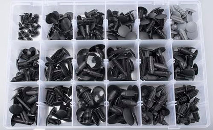 180pcs Single Head Xmas Tree Retainer Clip Assortment Automotive Push Pin Rivets Kit