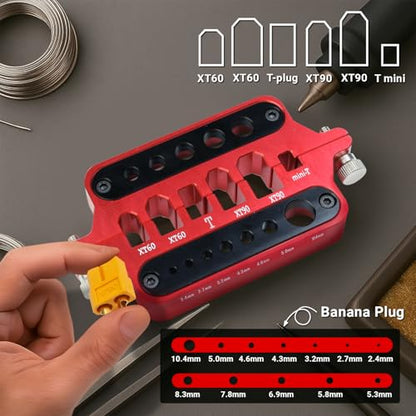 TMH Aluminum Welding Soldering Insulate Station Jic RC Tools for XT60 XT90 Deans Banana Plug Connector, Multifunctional Soldering Stations