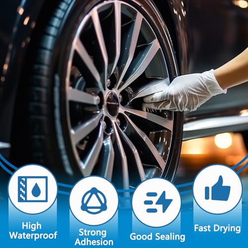 2-Pack Tire Repair Adhesive (3.38oz/100ml) | Black Rubber Cement Glue for Tire Puncture Repair Kit | Car, Truck, Motorcycle, Tractor