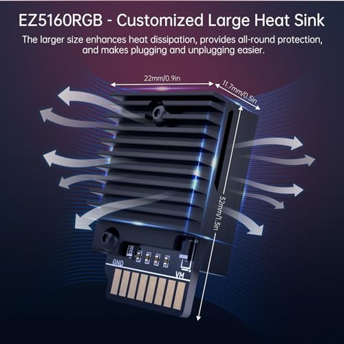 BIGTREETECH EZ5160 RGB Stepper Motor Driver 4.7A Peak Support SPI Mode for Octopus Max EZ, Manta E3EZ, SKR 3 EZ, MMB Control Board (2 PCS) - style: EZ5160 RGB*2