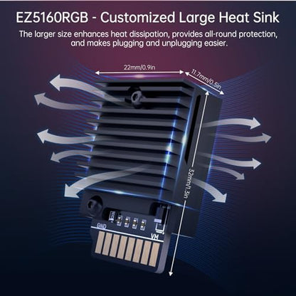 BIGTREETECH EZ5160 RGB Stepper Motor Driver 4.7A Peak Support SPI Mode for Octopus Max EZ, Manta E3EZ, SKR 3 EZ, MMB Control Board (2 PCS) - style: EZ5160 RGB*2