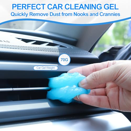 IPELY 6 Pack Car Cleaning Supplies – Car Duster Interior & Brush Interior & Cleaning Gel, Car Detailing Cleaning Kit for Cars, Trucks, SUVs & RVs - size: Interior Duster (2 Pack)