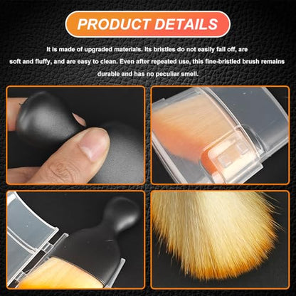 Car Interior Detailing Brush, Soft Bristle Car Interior Cleaning Tool, Auto Air Conditioning Outlet Cleaning Brush, Dusting Brush for Panel Air Vent Dashboard Leather (Dark Brown) - color: Dark Brown