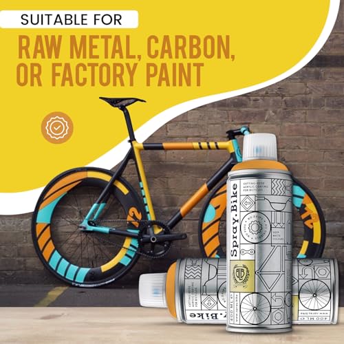 Spray.Bike Spray Paint - Carlton (Bright Orange) | Designed Mainly for Bicycles | Multi-Use Acrylic Spray Paint for Metal, Plastic | High Coverage Bike Paint, 400ml - color: Carlton