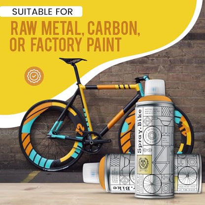 Spray.Bike Spray Paint - Carlton (Bright Orange) | Designed Mainly for Bicycles | Multi-Use Acrylic Spray Paint for Metal, Plastic | High Coverage Bike Paint, 400ml - color: Carlton