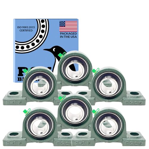PGN UCP206-20 (6 Pack) Pillow Block Bearing - 1 1/4" Bore Self-Aligning - size: 6, style: UCP206-20
