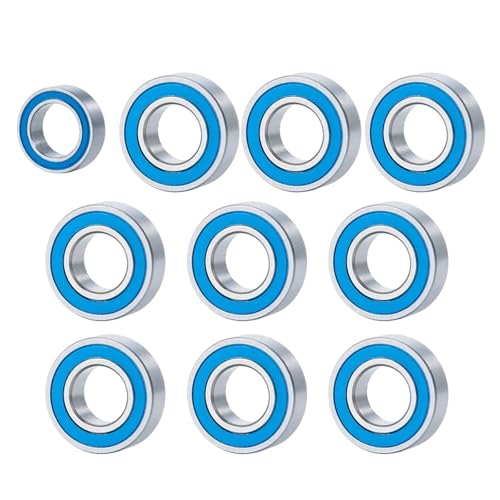 Bearing Kit for Tamiya for Grasshopper for Hornet for Pumpkin for Lunch for Unimog 406 10PCS Rubber Sealed Bearing Set rc Car Parts
