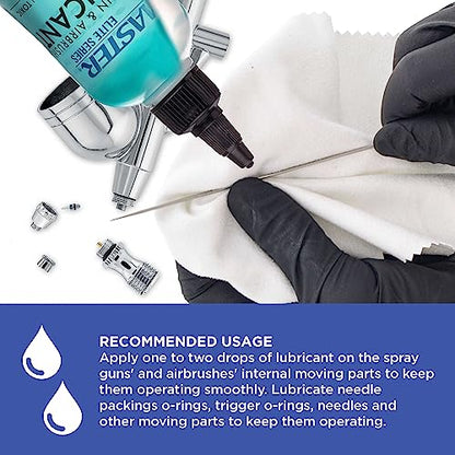 Master Airbrush Elite Spray Gun and Airbrush Lubricant, 4 Ounce - Ideal Lube for Increased Spraying Performance, Smoother Trigger Action, Reduced Needle Friction & Wear, Paint Build-Up