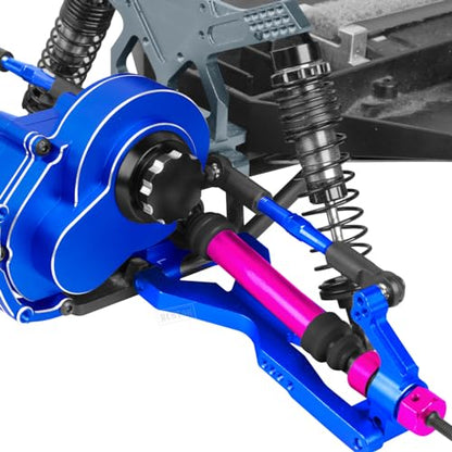 Rear Drive Shaft CVD & Front Axles Upgrades Part for 1/10 Slash 2WD/Slash VXL 2WD,Stainless Steel #45 Driveshaft with Hex,Pink - color: Pink - Parts