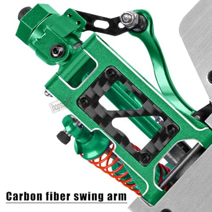 Alloy Metal Shocks&Drive Shaft Axles&Suspension Arms&Steering Block&Camber Links Toe Links&Gearbox&Body Posts Mount&Shock Tower Upgrades Parts for 1/18 LaTrax Teton Desert Prerunner,Green - color: Green(for 1/18)