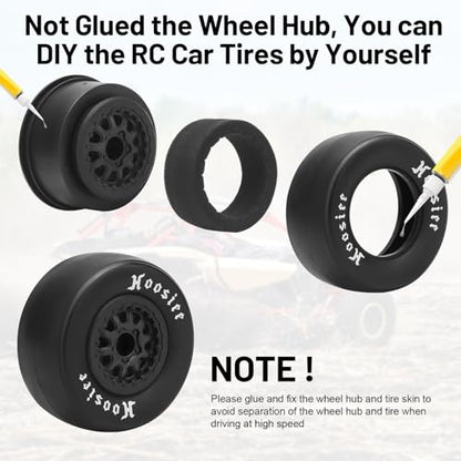 1/10 RC Short Course Racing Car Tires, daitoku 12mm Hex RC Truck Wheels and Tires for TRAXXAS Slash 4X4 2WD Redcat Rc4wd Axia ARRMA SENTON 3S Losi