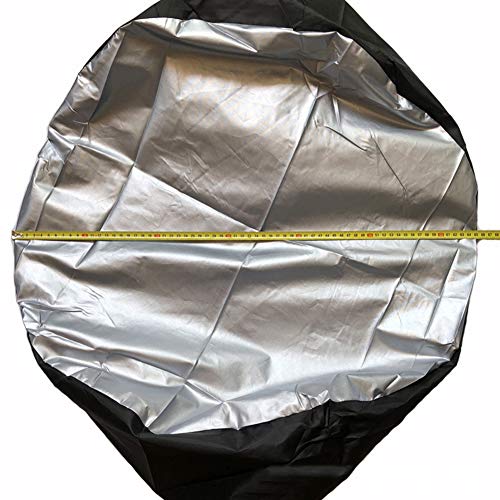 Car Black Sliver 13-19'' Spare Tire Tyre Wheel Cover Bag with Carrying Handles ote Car Wheel Protector Storage Bag (65cm) - color: 65cm