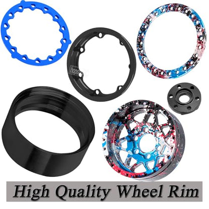 1.9 RC Wheels and Tires for 1/10 SCX10 90046 AXI03007 TRX4 TRX6 VS4-10 Gen7 Gen8 MST CFX D90.Aluminium RC Truck Tires Highway Tires 1.9" RC Wheels 1.9 Beadlock Wheel Rim RC Tires,Colour - color: Colour(1.9tires)