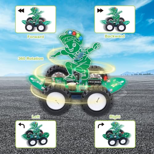MiOYOOW DIY RC Car Soldering Kit STEM Electronics Project for Teens | 360° Spin, 5-Speed, DIY Remote Control Car Kit, Skateboard-Style, Soldering Practice Kit for School & Home Learning