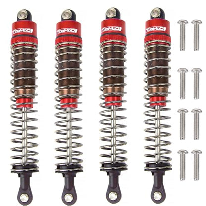 90MM Oil Shock Absorbers Upgrade Compatible with 1/10 RC Crawlers | Fits Tamiya ClodBuster / Bullhead / TRX4 / Axial / D90 - Oil Damper Upgrade - Red - color: Red