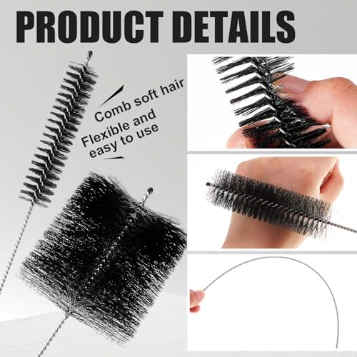 Reallnaive 12 Pcs Engine Brush Kit Car Engine Brush Cleaning Kit Long Nylon Brushes for Auto Cleaning
