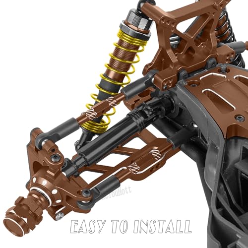 RC Aluminum Turnbuckles Camber Links Upgrades Part for 1/10 Slash/Rustler/Stampede/Hoss,1/8 Jato 4X4 4WD VXL,Turnbuckles Camber Links Hops Up,Bronze (#9027#9028#9029) - color: Bronze-(for 1/10）
