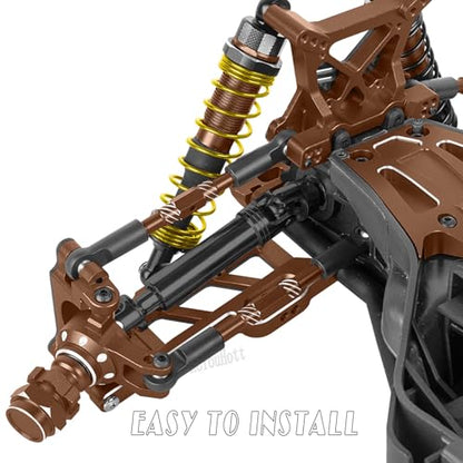 RC Aluminum Turnbuckles Camber Links Upgrades Part for 1/10 Slash/Rustler/Stampede/Hoss,1/8 Jato 4X4 4WD VXL,Turnbuckles Camber Links Hops Up,Bronze (#9027#9028#9029) - color: Bronze-(for 1/10）
