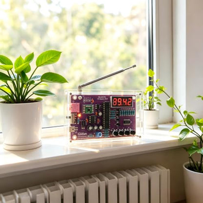 FM Radio Kit Soldering Practice Kit DIY School Project FM 87-108MHz with 2 Power Supply Modes, Soldering Learning and Teaching for Beginners, Adults EK1989