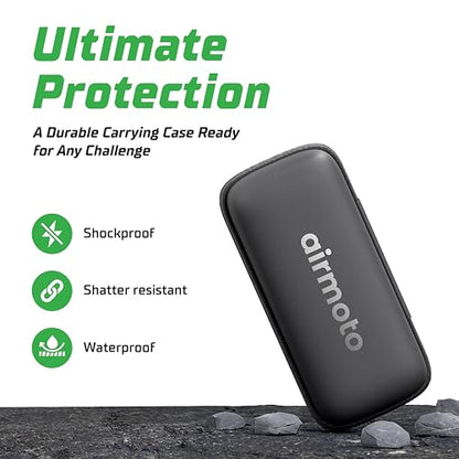 Airmoto Carrying Case for Handheld Tire Inflators, Container Only | Durable Hard Case with Mesh Pocket for Accessories – Compatible with Most Handheld Inflators