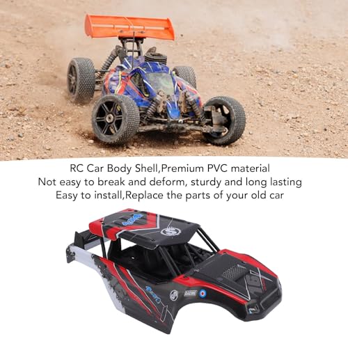 Alomejor RC Car Body Shell, Lightweight Stylish 1:18 Scale Replacement Body PVC Material for RC Enthusiasts Racing Customization and Hobby Projects - color: Red