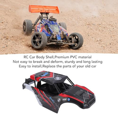 Alomejor RC Car Body Shell, Lightweight Stylish 1:18 Scale Replacement Body PVC Material for RC Enthusiasts Racing Customization and Hobby Projects - color: Red