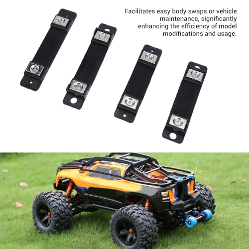 Drfeify RC Magnetic Body Post Kit for 1/10 Scale Crawlers, 72mm and 81mm Adjustable Mount Set Compatible with SCX24 Axial Model Car Body Shell
