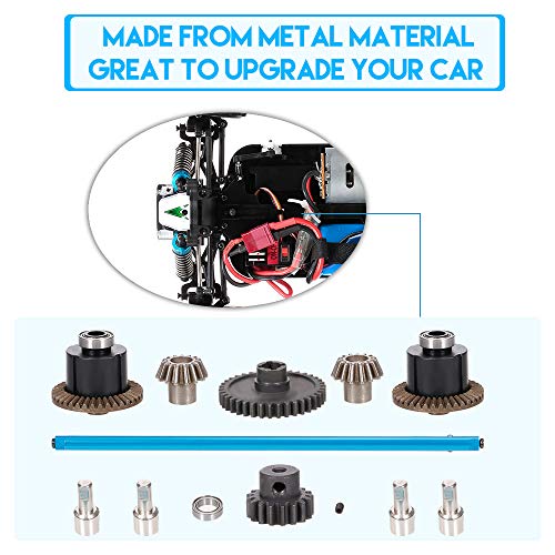 GoolRC RC Car Metal Differential Kit - 38T & 17T Differential Gears, Drive Shaft, Steering Hub for WLtoys A949/A959/A969/A979/K929/A959-B/A969-B/A979-B/K929-B RC Car