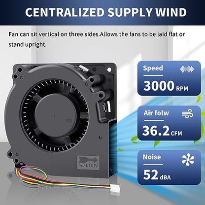 Wathai PWM 4Pin 120mm x 32mm Brushless Blower Fan 12V High Airflow Ball | Dual Ball High Speed 1232 4Pin fan for DIY Projects Electronics Cooling System - style: 120mm 12V 4Pin