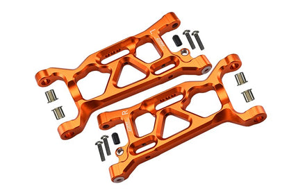 GPM For Losi 1:10 Lasernut U4 Tenacity LOS03028 / Tenacity DB Pro LOS03027V2 Upgrade Parts Aluminum Front Lower Arms - 12Pc Set Orange