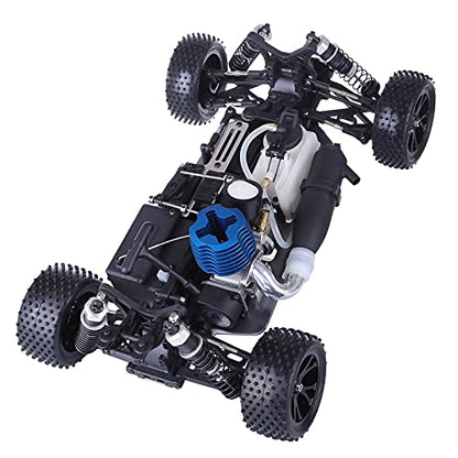 Helixsun VRX RH1006 1/10 Scale High-Speed 2.4GHz 4WD Nitro Off-Road RC Car (Equipped with Force.18 Engine) – Agile Steering, Smooth Riding Regardless of Terrain – RTF/R0070 - color: Black Red