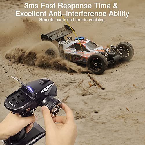 ATA HOBBY DUMBORC X4 2.4GHz 4-Channel RC Radio Transmitter with Receiver X6F & X6FG Fail-Safe & Low Voltage Alarm Function Mixed Mode for Rc Vehicle Car Boat Tank Model Parts Remote Controller