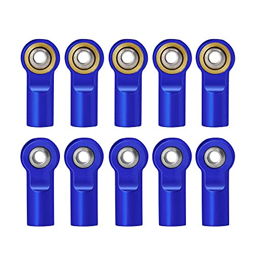 QUE-T 10pcs Metal Link Rod End M4 Ball Joint Head for RC Crawler Car (Navy Blue) - color: Navy Blue