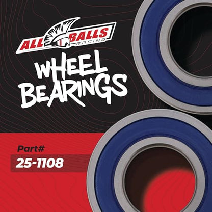 All Balls Racing 25-1108 Wheel Bearing Kit | OEM replacement, fits Suzuki LT-4WD 250 Quad Runner, 500 250 300 engines, for atv, 25-1108