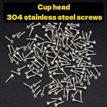 Screws Kit for SCX24 AX24 RC Car, Cup Head, 380 Pcs, 304 Stainless Steel Screws, Bearing & Screws Set with Box for 1/24 RC Crawler Car Axial SCX24 C10 Deadbolt JLU Gladiator Bronco